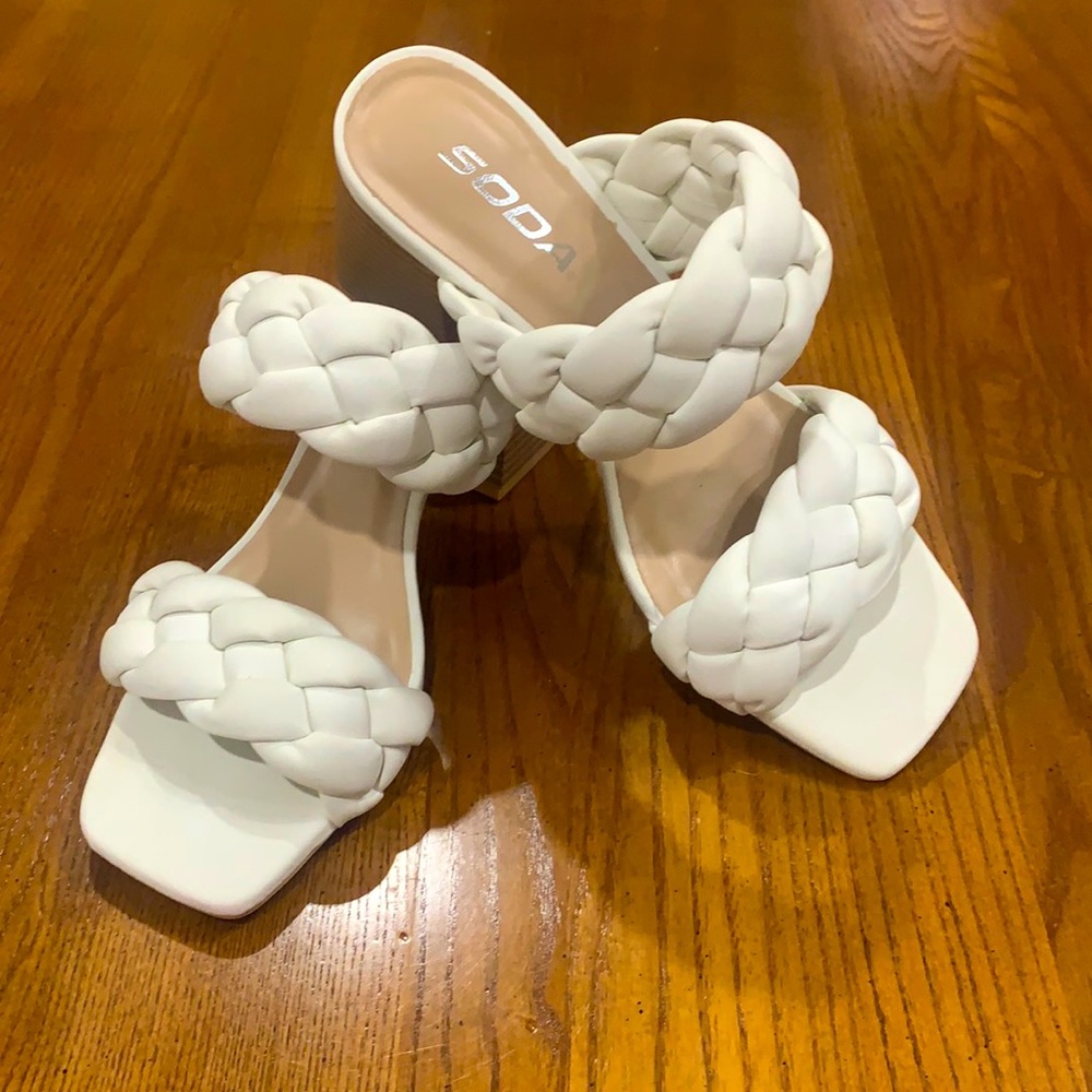 NEW white heels size 6